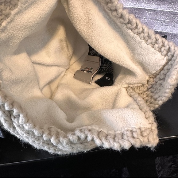 Harley-Davidson Knit Scarf Hat OS Oatmeal Cream Cable Women’s - Picture 10 of 15